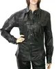 Damen Lederhemd Motorradhemd Lederjacke, Größe:38/M Produktbild-Vorschau 2