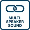 A graphic icon with text indicating multi-speaker sound. Produktbild-Vorschau
