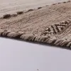 Wohnzimmer Natur Teppich m. Fransen, Handgewebter Muster Produktbild-Vorschau 2
