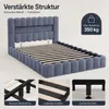 INONEFT čalúnená posteľ 180x200 cm s LED osvetlením a USB-C Náhľad obrázku produktu 9