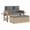 vidaXL Panchina da giardino regolabile con cuscino Beige Anteprima dell’immagine prodotto 1