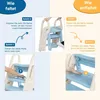 Instructions for folding and unfolding a child's step stool. Produktbild-Vorschau