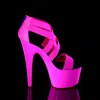 ADORE-769UV Damen Sandale von Pleaser, Neon Hotpink EU 37, Produktbild-Vorschau 5