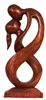 Scultura in legno figura astratta in legno statua Africa Anteprima dell’immagine prodotto 6