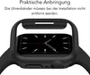 A black protective case for an Apple Watch is shown, with the watch face visible inside. Produktbild-Vorschau