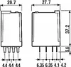 Technical drawing of a relay with dimensions. Produktbild-Vorschau