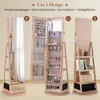 COSTWAY Schmuckschrank Ganzkörperspiegel 360° drehbar, Produktbild-Vorschau 6
