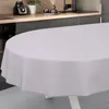 Tischdecke Textil-Optik UNI Grau Oval 200x140cm mit Produktbild-Vorschau 1