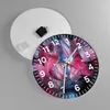 Wanduhr - Rund - Glasuhr - Abstraktion Chemie Kybernetik - Produktbild-Vorschau 2