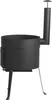 A black outdoor oven with a chimney and legs, shown against a white background. Náhľad obrázku produktu