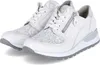 A pair of white women's sneakers with a floral pattern on a white background. Produktbild-Vorschau