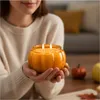 Duftkerze im Glas Kürbis, Kürbis Duft Kerze Halloween Deko Produktbild-Vorschau 4