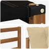 vidaXL Outdoor-Sofagarnitur mit Kissen 5 pcs Natur und Produktbild-Vorschau 7