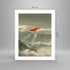 Poster - Poster ohne Rahmen - Rot Flugzeug Berge - 40x50 cm Produktbild-Vorschau 4