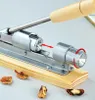 Stabiler Nussknacker aus Edelstahl, silber, mit Holzfuß Produktbild-Vorschau 3