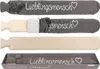 A collage of images showing a long hot water bottle with a grey knitted cover, the cover alone, the hot water bottle alone, and the product in its packaging. Produktbild-Vorschau