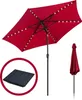 Aopunly Parasol Parapluie 270 cm avec LED solaire, pliable Voir les images du produit 1