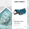 Borsa Street Nylon Ladies Gents Fanny Pack Belt Bag Blu Anteprima dell’immagine prodotto 3
