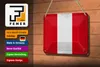 Blechschild Flagge Peru 18x12cm Flag of Peru Vintage Produktbild-Vorschau 3