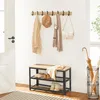 ACAZA Garderobe - 16 Haken - 88 cm - Helles Eichenholz - Produktbild-Vorschau 2