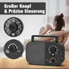 Tragbares AM/FM/SW/UKW Radio, Netz- & Batteriebetrieb, Produktbild-Vorschau 2