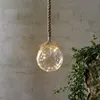 LED Glaskugel 'Jutta' - mit Juteseil - 15 warmweiße LED am Draht - L: 200cm - D: 15cm - klar Podgląd zdjęcia produktu