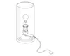 Lampada da tavolo in vetro, altezza 20 cm GEO Anteprima dell’immagine prodotto 4