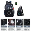 Schulrucksäcke Rucksack-Set Anime Leuchtender USB Jungen Produktbild-Vorschau 5