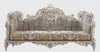 Casa Padrino Luxus Barock Wohnzimmer Set Grau / Silber / Produktbild-Vorschau 2