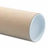 A close-up, side view of a cardboard tube with a white interior. Produktbild-Vorschau
