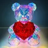 Bunt leuchtender Teddybär - 40 cm + Geschenkbox Produktbild-Vorschau 3