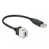 DeLOCK 86382, Flach, Schwarz, Weiß, USB C, USB A, Weiblich, Produktbild-Vorschau 1