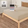 Jersey Spannbettlaken Baumwolle 200x200+30 cm, beige Produktbild-Vorschau 3