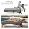 tectake® Rattan Sonnenliege 200 x 70 x 33 cm Produktbild-Vorschau 3
