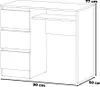 Biurko Szkolne Komputerowe Loft 3 Szuflady 90Cm Dla Dziecka Podgląd zdjęcia produktu 2