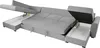 A grey sectional sofa with its storage compartments open, revealing the interior. Náhled obrázku produktu