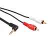 Audio jack konektor 3,5 mm 90° uhlový na 2xRCA cinch kábel Náhľad obrázku produktu 3