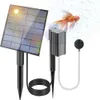 A solar-powered pond aerator with a solar panel, pump, and bubbler stone, shown with a graphic of a goldfish. Náhled obrázku produktu