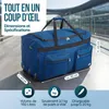 Monzana® Sac De Voyage à roulettes Bleu - Valise XXL 160L Voir les images du produit 5