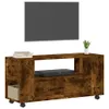 vidaXL TV skříňka kouřový dub 102x34,5x43 cm odvozený Náhled obrázku produktu 3