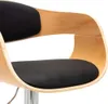 vidaXL Barhocker Schwarz Bugholz und Kunstleder Produktbild-Vorschau 5