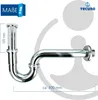 tecuro Röhrengeruchsverschluss Siphon 1 1/4 Zoll Ø 32 mm, Produktbild-Vorschau 4