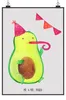 Mr. & Mrs. Panda Bild Avocado Party DIN A2 - Grau Pastell - Produktbild-Vorschau 1