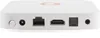 The back panel of a white Android TV box, showing various ports and labels. Produktbild-Vorschau