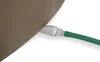 A close-up view of a garden hose connected to a brown inflatable structure. Produktbild-Vorschau