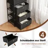 COSTWAY Kommode, Stoffkommode mit 3 Schubladen, Holzplatte, Produktbild-Vorschau 5