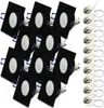 10x Einbauspot SET RIK.13 schwenkbar schwarz eckig GU10 7W Produktbild-Vorschau 1