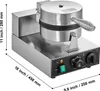A commercial waffle maker on a white background with dimensions indicated. Náhled obrázku produktu