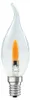 LED filamentlamp, windkaarsmodel, 1W, E14 fitting, helder Productafbeelding-voorbeeld 1