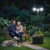 Outsunny Solarleuchte Gartenlicht 3-köpfige Lampe mit Produktbild-Vorschau 2